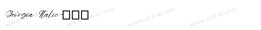 Georgia Italic字体转换